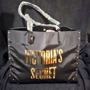 VICTORIA'S SECRET BLACK TOTE BAG (NWT)